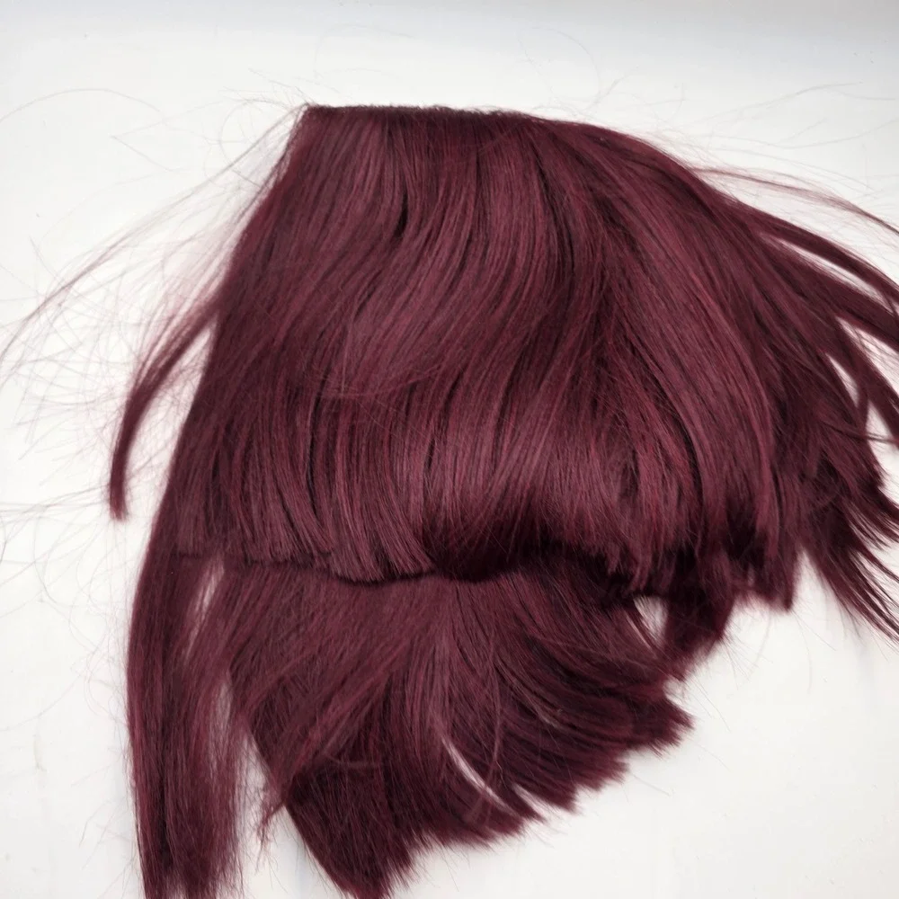 Bobbi Boss Premium Synthetic Lace Front Wig Burgundy Wine Red Short Layered Bob